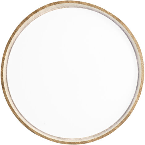 "Plafoniera LED MADERA in metallo effetto legno 38W con CCT 50 cm."