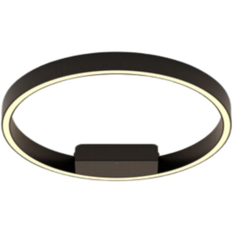 Plafoniera LED Maytoni Rim nera rotonda 40cm 3000K