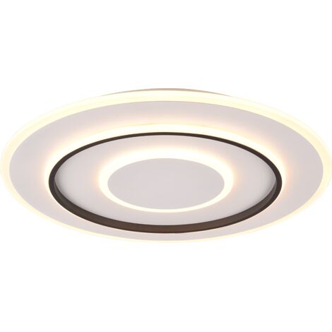 Plafoniera LED, metallo, bianco opaco, 60x6x60 cm, Jora