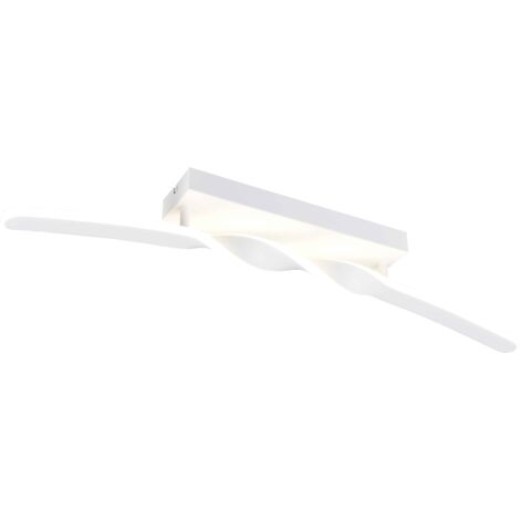 Plafoniera LED, metallo, bianco opaco, L 80 cm, Ginko