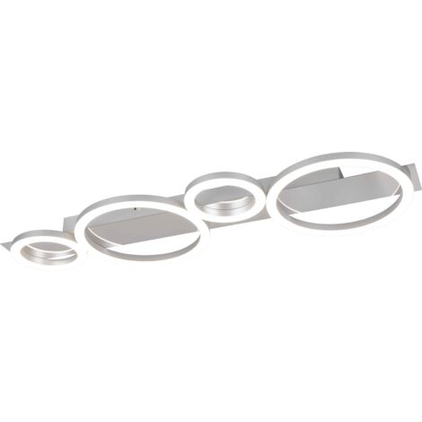 Plafoniera LED, metallo, cromato, L 72 cm, Lumos