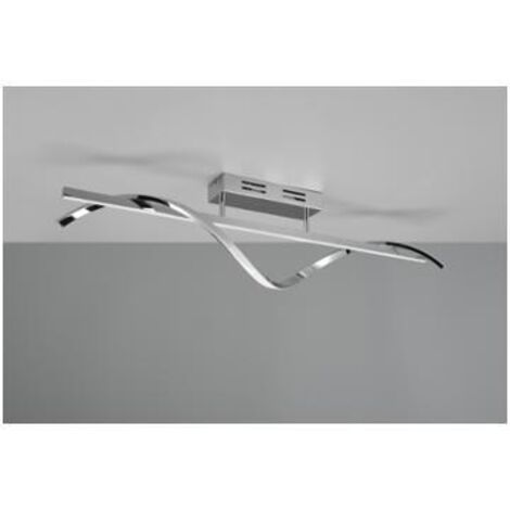 Plafoniera LED, metallo, cromo, L100 cm, Isabel