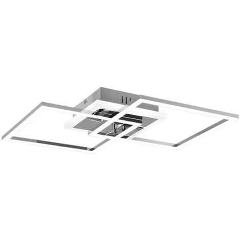 Plafoniera LED, metallo, cromo, L57 cm, Venida