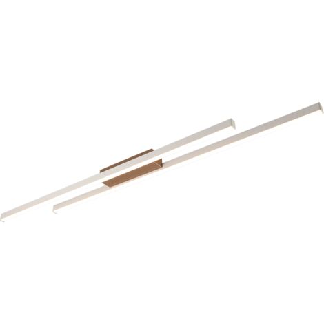 Plafoniera LED, metallo, grigio, 110x5x8,5 cm, Odio