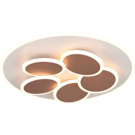 Plafoniera LED, metallo, grigio caldo, D 50 cm, Mandala