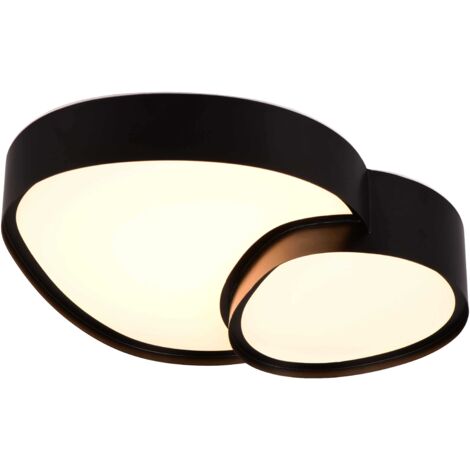 Plafoniera LED, metallo, nero, L 44 cm, Rise