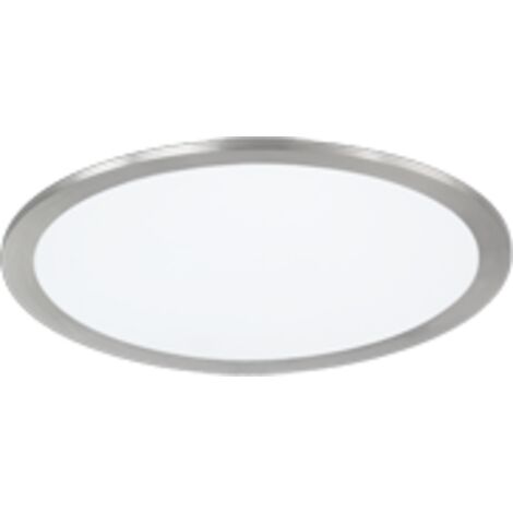 Plafoniera LED, metallo, nichel opaco, 30x4,2x30 cm, Phoenix