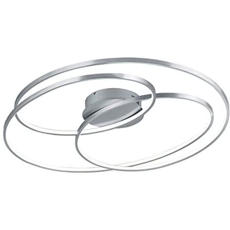 Plafoniera LED, metallo, nichel opaco, 80x14,5x65 cm, Gale