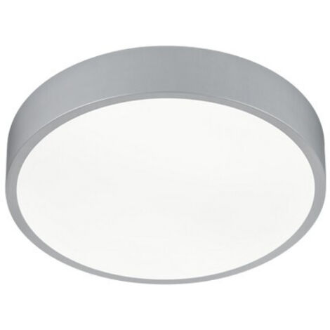 Plafoniera LED, metallo, titano, 31x6x31 cm, Waco