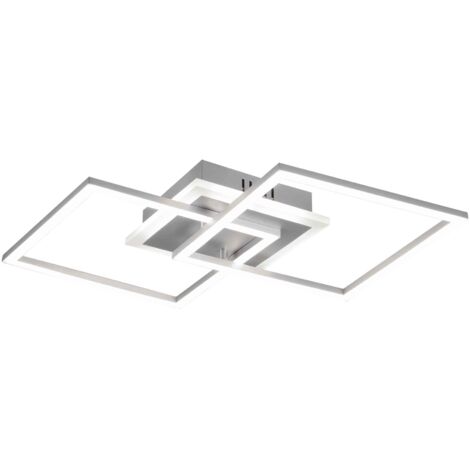 Plafoniera LED, metallo, titano, L57 cm, Venida