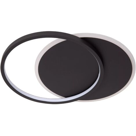 Plafoniera LED moderna 2 cerchi nera 39 cm 24W Axelle Lucide