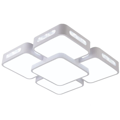 Plafoniera LED Moderna 42W Luce Fredda Quadrati Soffitto Soggiorno Cameretta