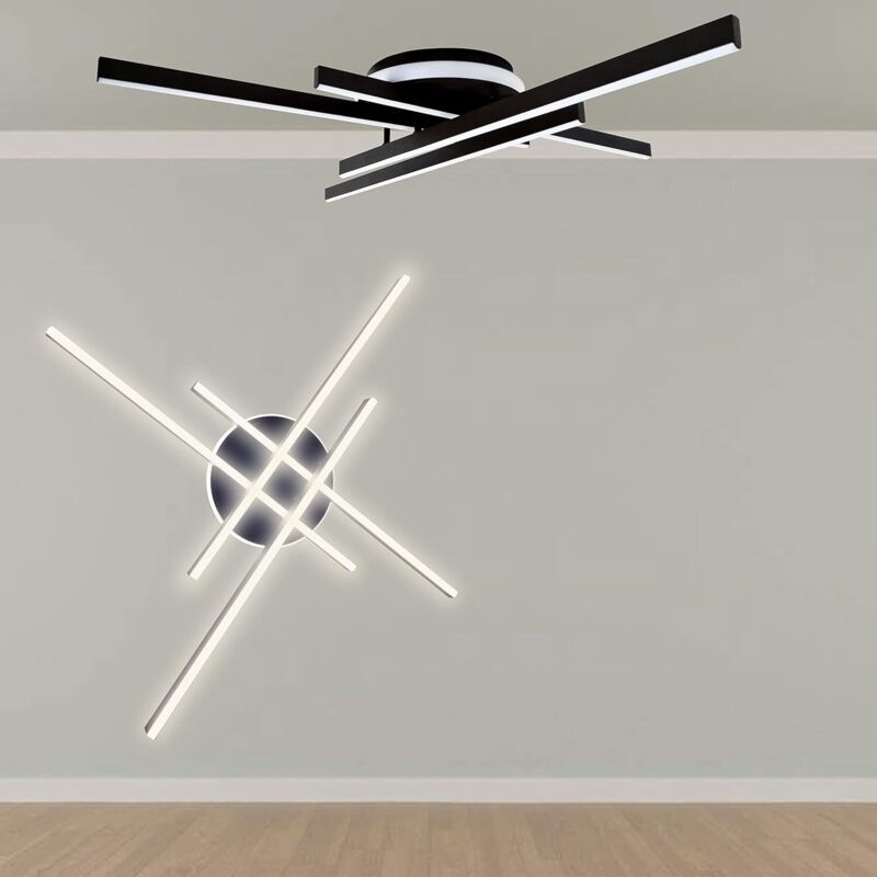Plafoniera LED Moderna a Luce Naturale Nero