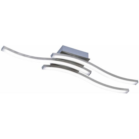 Plafoniera LED moderna ROUTE 56cm argento/bianco RL