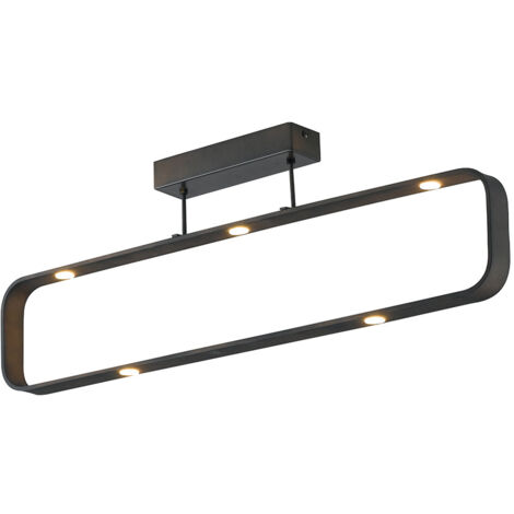 "Plafoniera LED MOKA marrone dimmerabile con 7 LED da 5W luce calda"