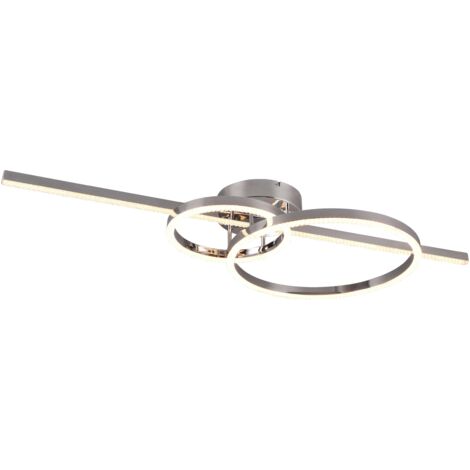 Plafoniera LED multifunzione, metallo, cromo, L100 cm, Montilla