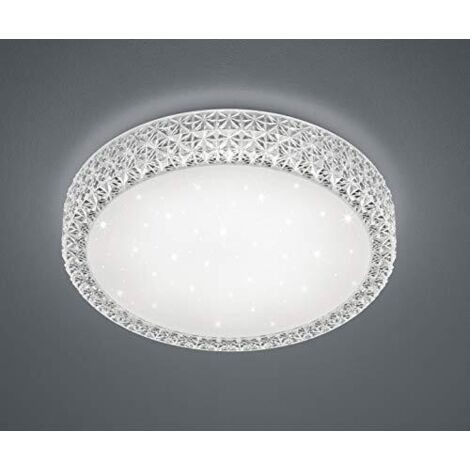 Plafoniera Led Multifunzioni Pegasus Bianco Effetto Cristalli Ø60 cm Trio Lighting