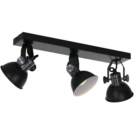 Plafoniera LED nero bianco lampada soggiorno illuminazione faretti mobili Steinhauer 2134ZW