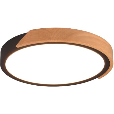 Plafoniera LED, nero opaco, D31 cm, Jano