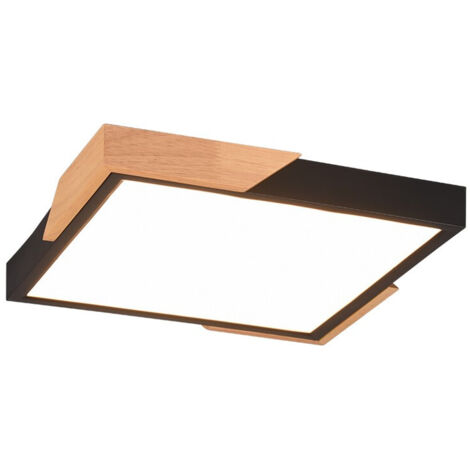 Plafoniera LED, nero opaco, L31 cm, Meta