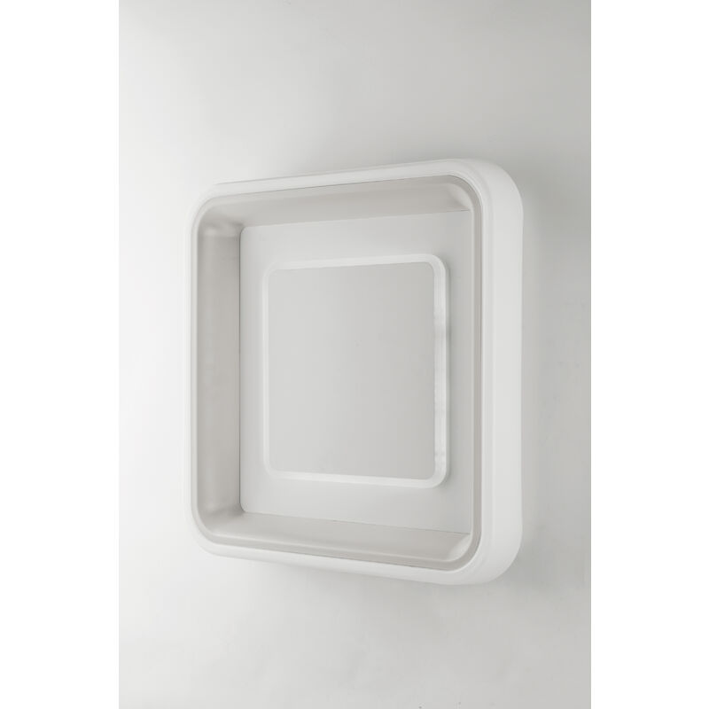 Image of Luce Ambiente E Design - Plafoniera led nurax quadrata in alluminio bianco 45W con cct 50 cm. - Bianco