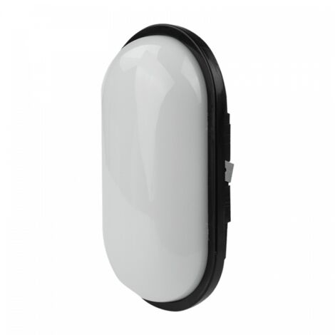 Plafoniera LED ovale 20W 4000K IP65 nera Torton Ecolight