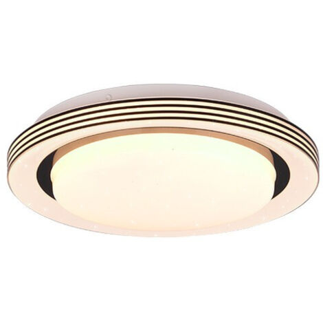 Plafoniera LED, plastica, nero opaco, 27x7x27 cm, Atria