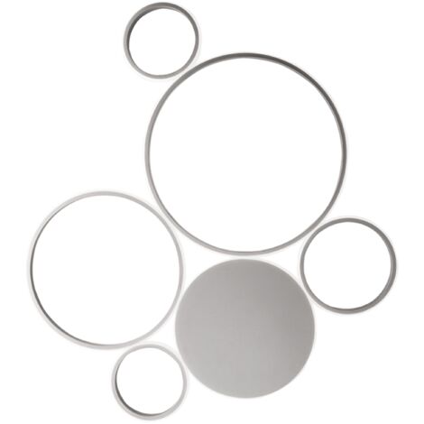 Plafoniera LED POIS in metallo verniciato 93x84 cm Silver