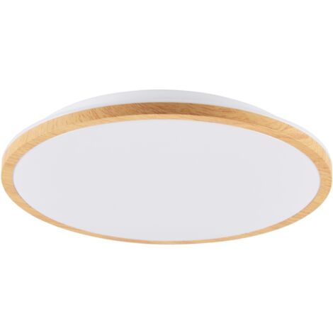 Plafoniera LED Polux Woody Ø28 15W 4000K bianca-legno