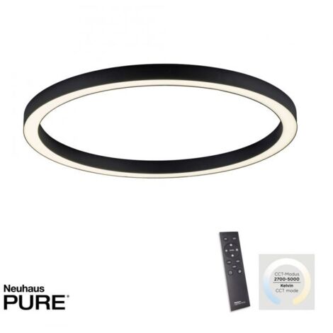 Plafoniera LED Pure-Lines nera Paul Neuhaus 70cm 42W