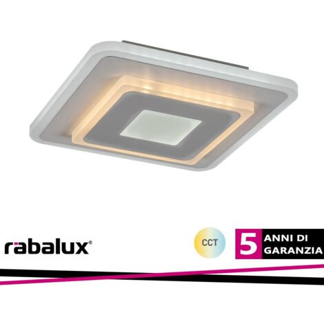 Plafoniera LED quadrata 20cm 12W CCT bianca Rabalux