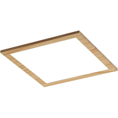 Plafoniera LED quadrata 29,5 cm 12W faggio Rabalux