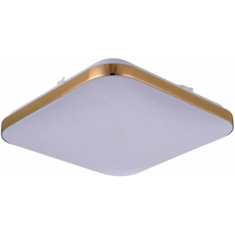 Plafoniera LED quadrata 38cm 24W 4000K oro Light Prestige