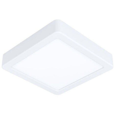 Plafoniera Led Quadrata Bianca da Cucina Moderna Fueva 5 Eglo - Formato: 17W - Luce Calda