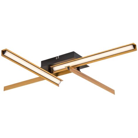 Plafoniera LED Rabalux Remiel 20W nero opaco 75cm 3000K