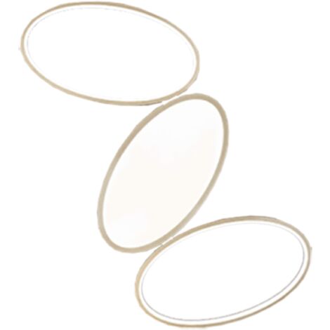 Plafoniera Led RICE in metallo e diffusore in acrilico Oro 63x40 cm
