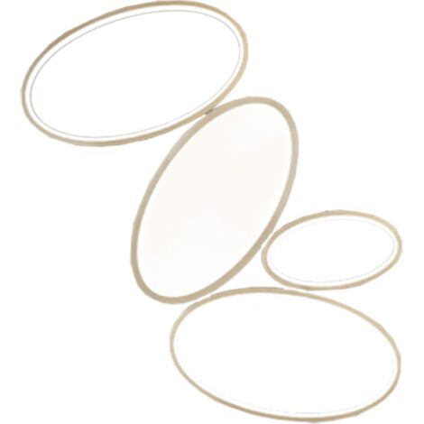 Plafoniera Led RICE in metallo e diffusore in acrilico Oro 83x57 cm