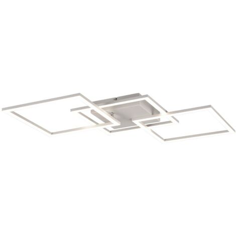 Plafoniera LED RL Trail bianca quadrati metallo 31W