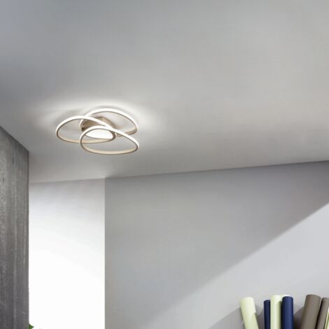 Plafoniera Led ROSE dimmerabile in metallo verniciato Oro D54 cm