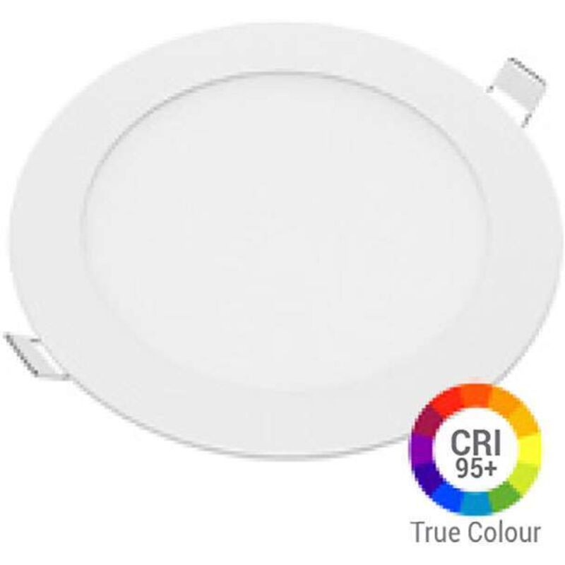 Optonica - 12W rotonda led soffitto extra IRC95 Piastra recessibile - Bianco naturale 4200K