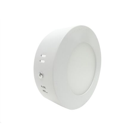 Plafoniera led rotonda 6w da soffitto, parete con rifinitura bianca 12cm