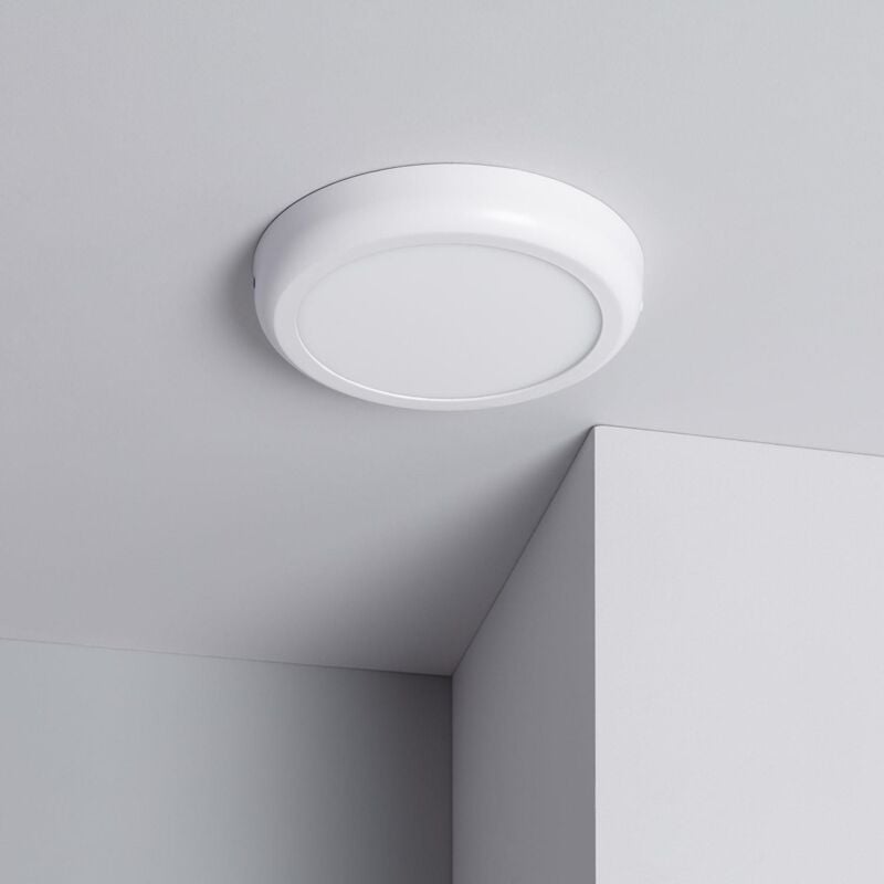 Efectoled - Plafoniera led 18W Circolare Metallo Ø225 mm Design Bianco 4000K Bianco Naturale