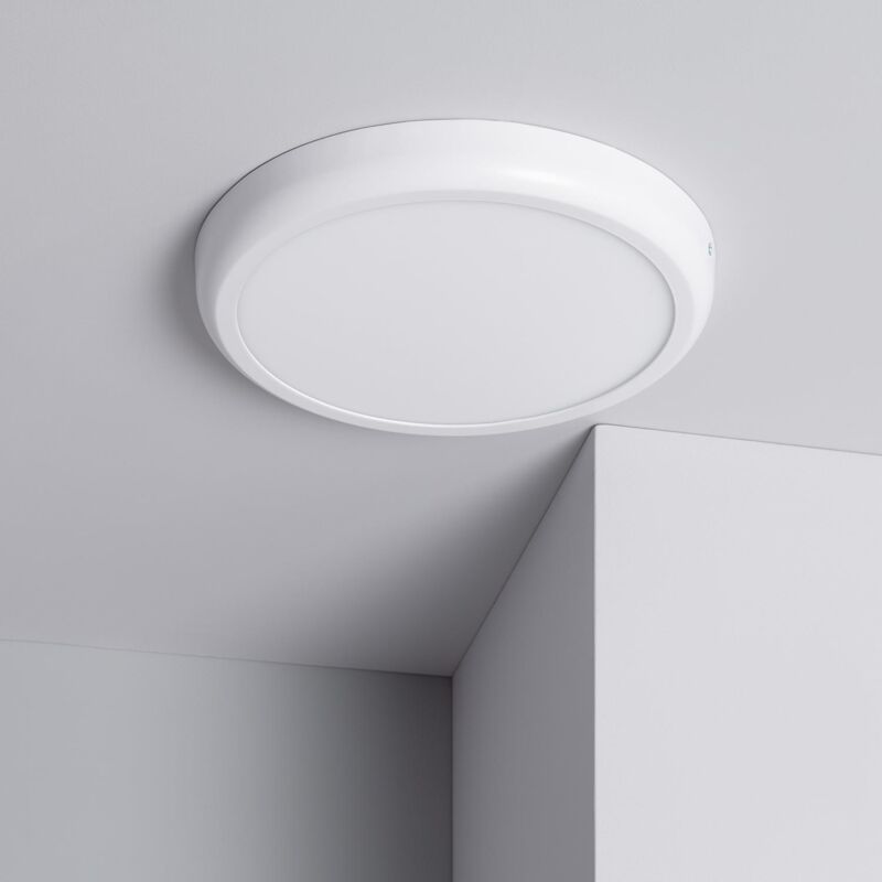 Image of Ledkia - Plafoniera led 24W Circolare Metallo Ø300 mm Design Bianco Bianco Caldo 2900K - 3200K