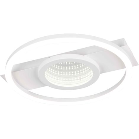 Plafoniera LED rotonda, metallo, bianco, L 36 cm, Wheeler
