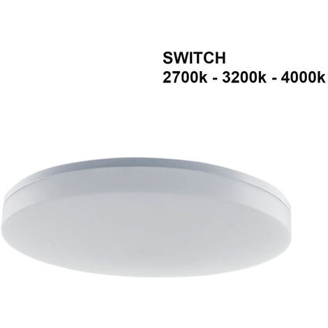 PLAFONIERA LED ROTONDA TRICOLOR 36W SWITCH 2700-3200-4000K DIAMETRO 330MM SILAMP