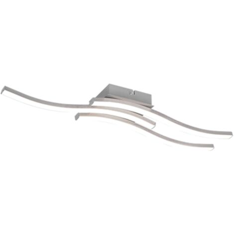 Plafoniera Led Route Acciaio Satin. 3 Luci Per 5W 4000K