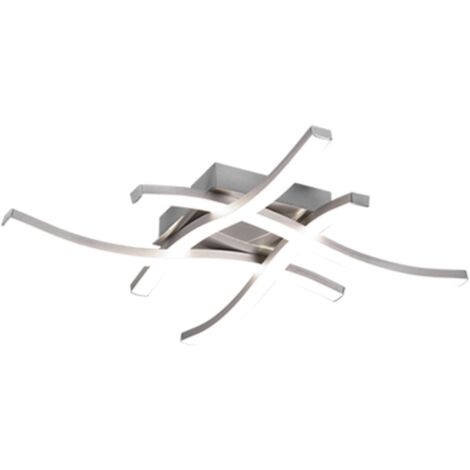 Plafoniera Led Route Acciaio Satin. 4 Luci Per 5W 4000K