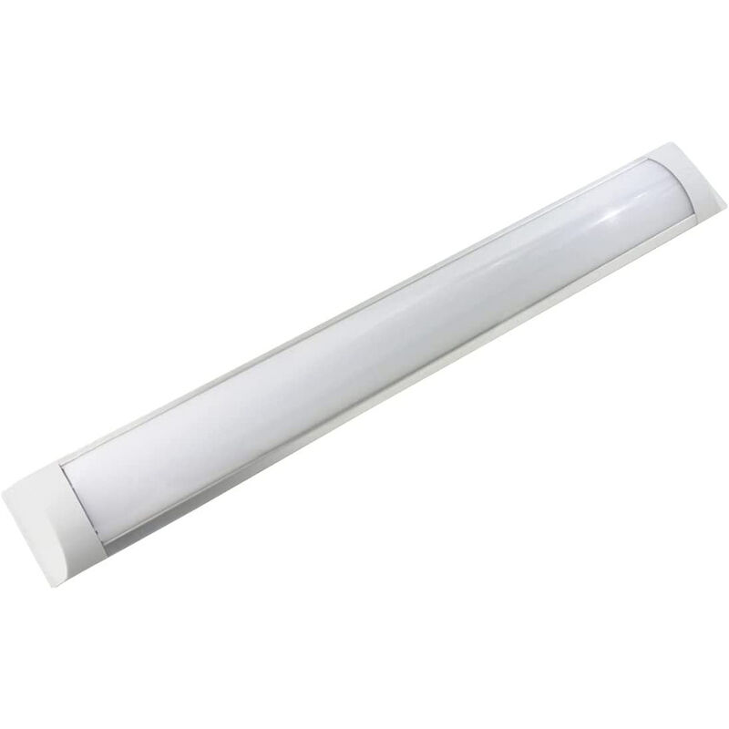 Image of Vetrineinrete - Plafoniera led slim sottopensile tubo neon 28 watt 90 cm luce calda 3000 k per soffitto mensole ripiani