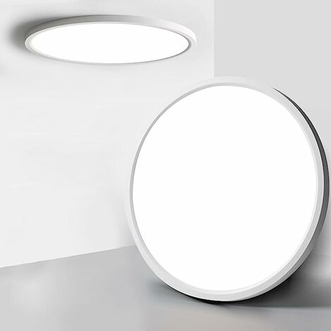 Plafoniera LED Soffitto 24W, Ø28cm RGB Plafoniere Lampada Dimmerabile con Telecomando, A Prova di Umidità, Insetti, Polvere per Soggiorno, Ufficio, Camera da Letto, Bagno, Cucina, Balcone, Corridoio