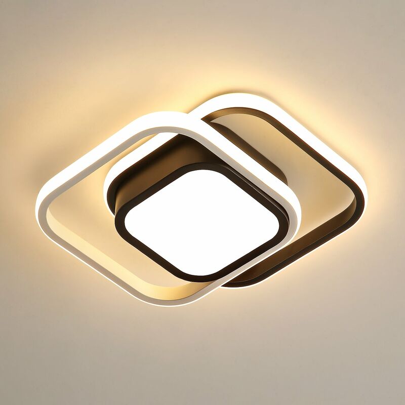 Image of Plafoniera LED Soffitto, 32W Quadrate Lampada a Soffitto, Lampadario LED Moderna 2500 Lumen 3000K Bianco Caldo per Camera da Letto Cucina Corridoio
